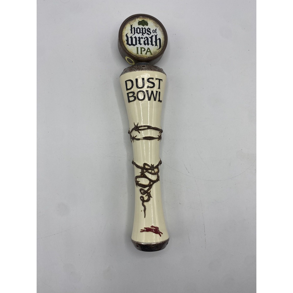 Dust Bowl Brewing Tap Handle Hops Of Wrath IPA Topper 12" Wood Double Sided